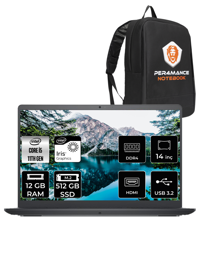 Dell Vostro 3420 N2010V3420EMEA Harici Intel Iris Xe Graphics Intel Core i5 1135G7 12 GB Ram 512 GB SSD 14 inç Full HD FreeDos Laptop + PER4 Çanta