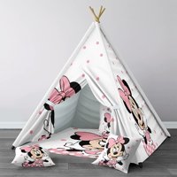Instababyrooms 315 2-4 Yaş Üçgen Kızılderili Kız Minnie Mouse Oyun Çadırı Beyaz