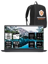 Dell Vostro 3420 N2010V3420EMEA Harici Intel Iris Xe Graphics Intel Core i5 1135G7 12 GB Ram 2 + 2 TB SSD 14 inç Full HD FreeDos Laptop + PER4 Çanta