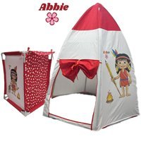 Abbie Resimli Füze Kızılderili  Oyun Çadırı Beyaz