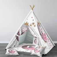 Tugu Home Baby 86 Üçgen Kızılderili Kız Uyku Oyun Çadırı Beyaz