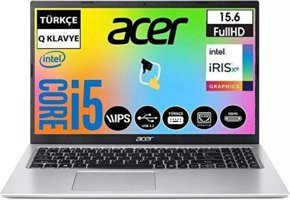 Acer Aspire 3 A315-58 Harici Intel Iris Xe Graphics Intel Core i5 1135G7 8 GB Ram 256 GB SSD 15.6 inç Full HD Windows 11 Pro Laptop + Snertech Çanta