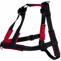 Trixie S-M Airtag Ayarlanabilir Göğüs H Tipi Köpek Tasmaları Kırmızı-Siyah