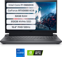 Dell G15 5530 155530005U-32GB Harici GeForce RTX 3050 Intel Core i7 13650HX 32 GB Ram 512 GB SSD 15.6 inç Full HD Ubuntu Oyuncu Laptop