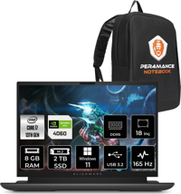 Dell Alienware M18 R1 Harici GeForce RTX 4060 Intel Core i7 13700HX 8 GB Ram 2 + 2 TB SSD 18 inç QHD+ Windows 11 Pro Oyuncu Laptop + PER4 Çanta