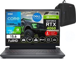 Dell Gaming G15 5530 55302401017015 Harici GeForce RTX 4060 Intel Core i9 13900HX 32 GB DDR5 Ram 2 + 2 TB SSD 15.6 inç Full HD Windows 11 Home Oyuncu Laptop + Çanta