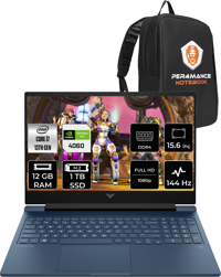 HP Victus 15 8U844EA Harici GeForce RTX 4060 Intel Core i7 13700H 12 GB Ram 1 TB SSD 15.6 inç Full HD FreeDos Oyuncu Laptop + PER4 Çanta