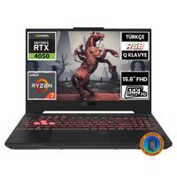 Asus TUF Gaming A15 FA507NU-LP030A3-CNT004 Harici GeForce RTX 4050 AMD Ryzen 7 7735HS 16 GB Ram 512 GB SSD 15.6 inç Full HD FreeDos Oyuncu Laptop