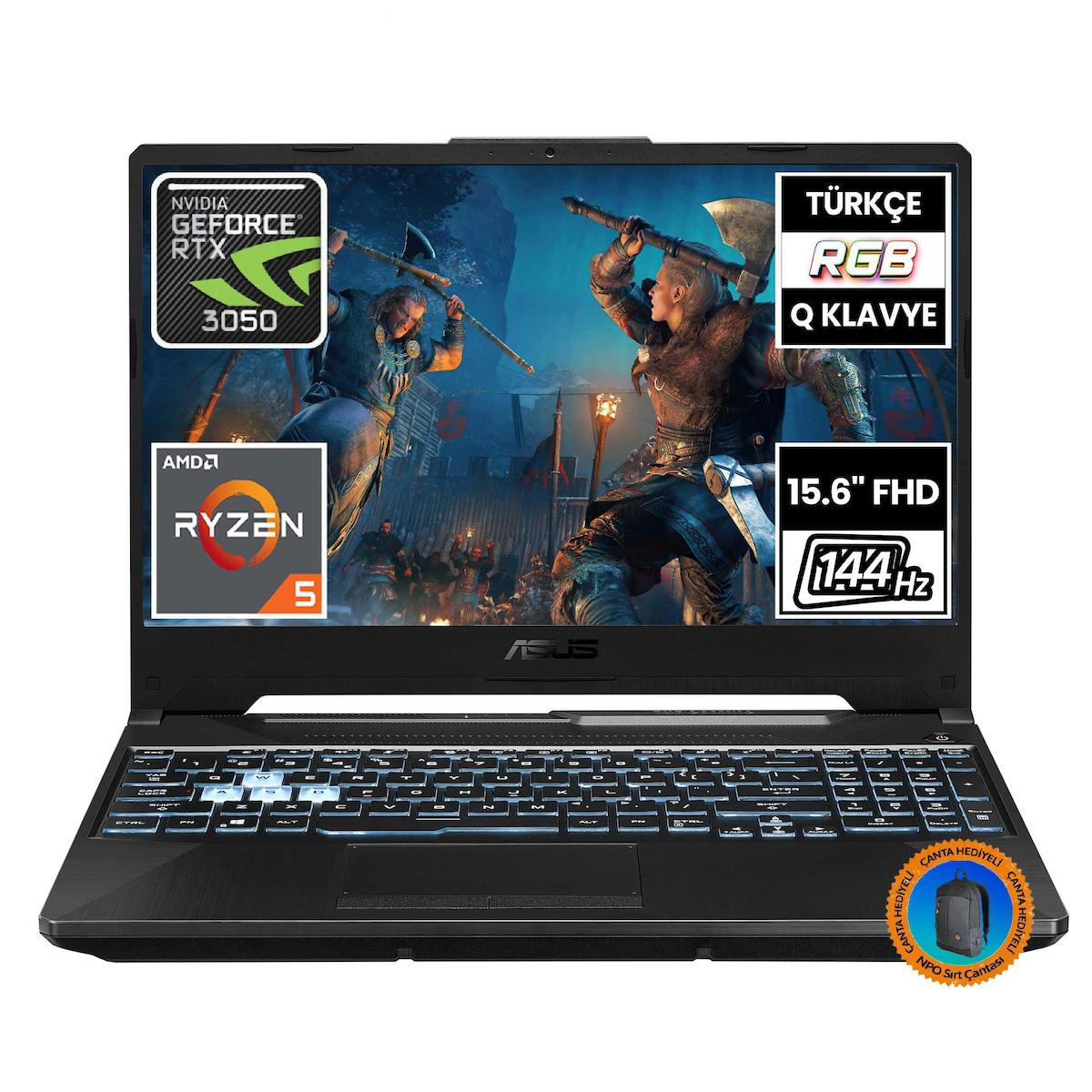 Asus Tuf Gaming A15 FA506NC-HN050A4 CNT005 Harici GeForce RTX 3050 AMD Ryzen 5 7535HS 16 GB Ram 1 TB SSD 15.6 inç Full HD FreeDos Oyuncu Laptop