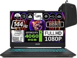 MSI Cyborg 15 A13VF892XTRWH07 Harici GeForce RTX 4060 Intel Core i7 13620H 32 GB Ram 2 + 2 TB SSD 15.6 inç Full HD Windows 11 Home Oyuncu Laptop + Zetta Çanta
