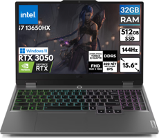 Lenovo LOQ 15IRX9 83DV00G5TR BT53 Harici GeForce RTX 3050 Intel Core i7 13650HX 32 GB Ram 512 GB SSD 15.6 inç Full HD Windows 11 Pro Oyuncu Laptop