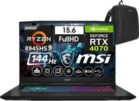MSI Katana A15 AI 9 B8VG-434XTRW48 Harici GeForce RTX 4070 AMD Ryzen 9 8945HS 32 GB DDR5 Ram 4 TB SSD 15.6 inç Full HD Windows 11 Pro Oyuncu Laptop + Zetta Çanta