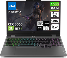 Lenovo LOQ 15IRX9 83DV00G5TR BT42 Harici GeForce RTX 3050 Intel Core i7 13650HX 16 GB Ram 4 TB SSD 15.6 inç Full HD FreeDos Oyuncu Laptop