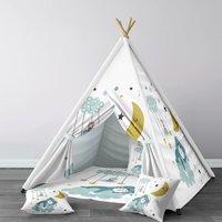 Instababyrooms 108 2-4 Yaş Üçgen Kızılderili Unisex Uyku Oyun Çadırı Beyaz