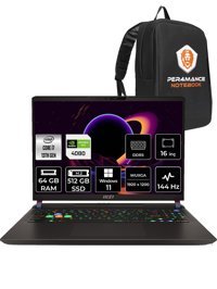 MSI Vector 16 A13VHG-495TR Harici GeForce RTX 4080 Intel Core i7 13700HX 64 GB Ram 512 GB SSD 16 inç Full HD Windows 11 Pro Oyuncu Laptop + PER4 Çanta