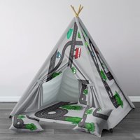 Instababyrooms 295 2-4 Yaş Üçgen Kızılderili Erkek Arabalar Oyun Çadırı Gri
