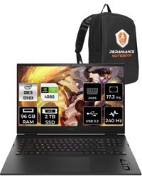 HP Omen 17 892R0EA Harici GeForce RTX 4080 Intel Core i9 13900HX 96 GB Ram 2 + 2 TB SSD 17.3 inç Full HD FreeDos Oyuncu Laptop + PER4 ÇANTA