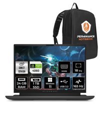 Dell Alienware M18 R1 Harici GeForce RTX 4060 Intel Core i7 13700HX 24 GB Ram 1 TB SSD 18 inç QHD+ Windows 11 Pro Oyuncu Laptop + PER4 Çanta