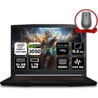 MSI Thin GF63 12UC-666XTR-A10 Dahili GeForce RTX 3050 Intel Core i7 12650H 24 GB Ram 1 TB SSD 15.6 inç Full HD Windows 11 Home Oyuncu Laptop + Anzar Mouse
