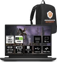 Dell Alienware M16 Harici GeForce RTX 4060 Intel Core i7 13700HX 40 GB Ram 2 + 2 TB SSD 16 inç QHD+ Windows 11 Pro Oyuncu Laptop + PER4 Çanta
