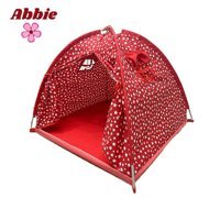 Abbie Sevimli Yıldızlar Yuvarlak Unisex Oyun Çadırı Kırmızı