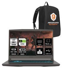 MSI Thin 15 12VE-1892XTR Harici GeForce RTX 4050 Intel Core i7 12650H 64 GB Ram 256 GB SSD 15.6 inç Full HD FreeDos Oyuncu Laptop + PER4 Çanta