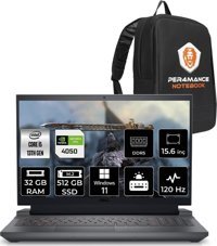 Dell Gaming G15 5530 G155530007U Harici GeForce RTX 4050 Intel Core i5 13450HX 32 GB Ram 512 GB SSD 15.6 inç Full HD Windows 11 Pro Oyuncu Laptop + PER4 Çanta