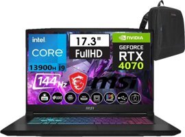 MSI Katana 17 B13VGK-1242XTRW39 Harici GeForce RTX 4070 Intel Core i9 13900H 8 GB Ram 2 + 2 TB SSD 17.3 inç Full HD Windows 11 Home Oyuncu Laptop + Zetta Çanta