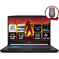 MSI Katana 15 B13VGK-1469XTR-A28 Dahili GeForce RTX 4070 Intel Core i9 13900H 48 GB Ram 2 + 2 TB SSD 15.6 inç Full HD Windows 11 Home Oyuncu Laptop + Anzar Mouse