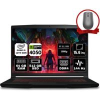 MSI Thin GF63 12VE-082XTR-A9 Dahili GeForce RTX 4050 Intel Core i5 12450H 64 GB Ram 512 GB SSD 15.6 inç Full HD FreeDos Oyuncu Laptop + Anzar Mouse