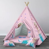 Instababyrooms 301 2-4 Yaş Üçgen Kızılderili Kız Karlar Ülkesi Elsa Oyun Çadırı Pembe