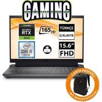 Dell Gaming G15 5530 G155530016U11 CNT012 Harici GeForce RTX 4060 Intel Core i9 13900HX 64 GB Ram 512 GB + 1 TB SSD 15.6 inç Full HD FreeDos Oyuncu Laptop