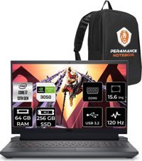 Dell Gaming G15 5530 G55302401005U Harici GeForce RTX 3050 Intel Core i7 13650HX 64 GB Ram 256 GB SSD 15.6 inç Full HD FreeDos Oyuncu Laptop + PER4 Çanta
