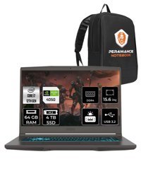 MSI Thin 15 12VE-1892XTR Harici GeForce RTX 4050 Intel Core i7 12650H 64 GB Ram 4 TB SSD 15.6 inç Full HD FreeDos Oyuncu Laptop + PER4 Çanta