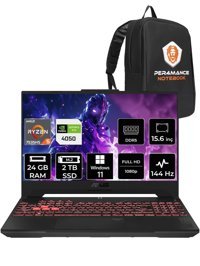 Asus Tuf Gaming LP158 Harici GeForce RTX 4050 AMD Ryzen 5 7535HS 24 GB Ram 2 + 2 TB SSD 15.6 inç Full HD Windows 11 Pro Oyuncu Laptop + PER4 Çanta