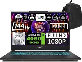 MSI Cyborg 15 A13VF892XTRWF11 Harici GeForce RTX 4060 Intel Core i7 13620H 64 GB Ram 2 + 2 TB SSD 15.6 inç Full HD FreeDos Oyuncu Laptop + Zetta Çanta