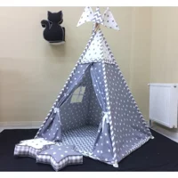 Astaria Art Üçgen Unisex Yıldızlar Oyun Çadırı Mavi