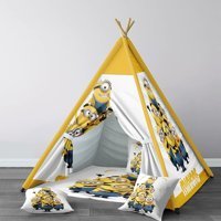 Instababyrooms 185 2-4 Yaş Üçgen Kızılderili Unisex Minions Oyun Çadırı Sarı