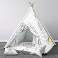 Tugu Home Baby 1394 3-9 Yaş Üçgen Kızılderili Erkek Balonlu Oyun Çadırı Beyaz