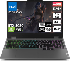 Lenovo LOQ 15IRX9 83DV00G5TR BT14 Harici GeForce RTX 3050 Intel Core i7 13650HX 64 GB Ram 1 TB SSD 15.6 inç Full HD FreeDos Oyuncu Laptop