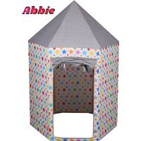 Abbie Yıldızlı Şato Üçgen Unisex Oyun Çadırı Gri