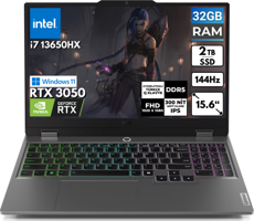 Lenovo LOQ 15IRX9 83DV00G5TR BT18 Harici GeForce RTX 3050 Intel Core i7 13650HX 32 GB Ram 2 TB SSD 15.6 inç Full HD Windows 11 Home Oyuncu Laptop