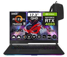 Asus Rog Strix Scar 17 G733PZ LL06045 Harici GeForce RTX 4080 AMD Ryzen 9 7945HX 96 GB DDR5 Ram 512 GB SSD 17.3 inç WQHD Windows 11 Pro Oyuncu Laptop + Weblegelsin Çanta