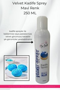 Dr. Gusto Velvet Kadife Mavi Su Bazlı Sprey Gıda Boyası 250 ml