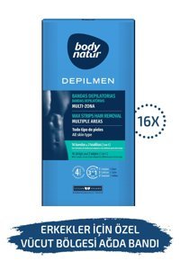 Body Natur Depilmen Tüm Ciltler 16 Adet Erkek Tüm Vücut Ağda Bandı