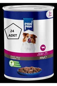 Paw Paw Biftek Parça Etli Yetişkin Yaş Köpek Maması 400 gr 24'lü