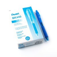 Pentel BK440 Plastik Tek Renkli 1.0 mm Mavi 12'li Tükenmez Kalem