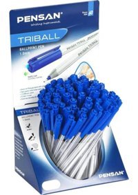 Pensan Triball 1003 Plastik Tek Renkli 1.0 mm Mavi 60'lı Tükenmez Kalem