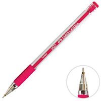 Faber-Castell 1425 Plastik Tek Renkli 0.7 mm İğne Uçlu Bordo Tükenmez Kalem
