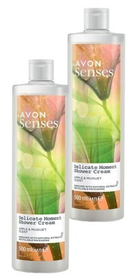 Avon Delicate Moment Elma-Müge Çiçeği Nemlendirici Duş Jeli 2x500 ml